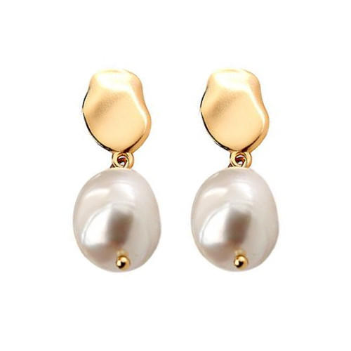 925 sterling silver jewelry Baroque style pearls drop earrings for women